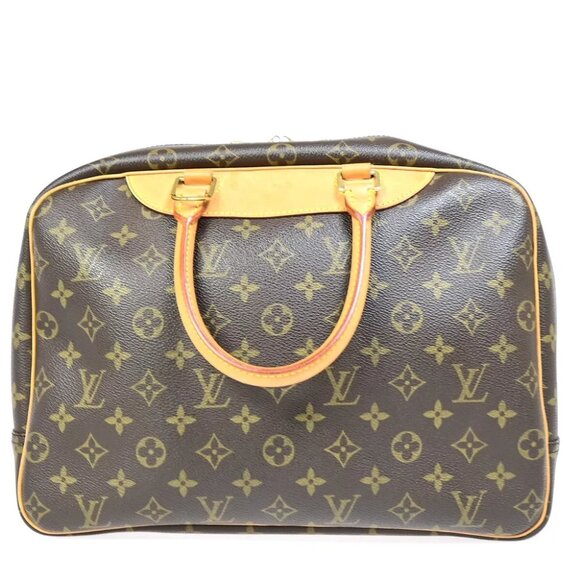 LOUIS VUITTON LV Logo Deauville Hand Bag Monogram Leather Brown M47270 75EB357 - Picture 13 of 16